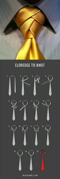 Tali Leher Lelaki, Eldredge Knot, Simpul Dasi, Tie A Necktie, Types Of Ties, Neck Tie Knots, Kraf Diy, Tie Styles