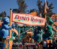 the entrance to dino - roman amusement park in california