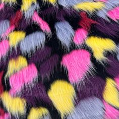 Image may appear different due to setting on monitor screen.  Our fabulous Puzzled Multicolor Faux Fur Fabric is one of a kind. The fabric is multi colored, giving the fabric an elegant look. This fabric is sold by the yard. If more than one yard is purchased, it will come in one piece.  Content: 100% Polyester  Width: 58" / 60" Weight: About 2 Pounds Per Yard Pile Length: 2 Inches Uses: Apparel, Jackets, Blanket, Apparel Linning, Home Furniture, Costumes, Bags, Coats, Shoes, Props, Bedspreads, Fake Fur Fabric, Phoenix Hair, Big Z Fabric, Wallpaper Glitter, Fur Coat Outfit, Fur Vests, Fur Suit, Iphone Wallpaper Glitter, Suit Costume