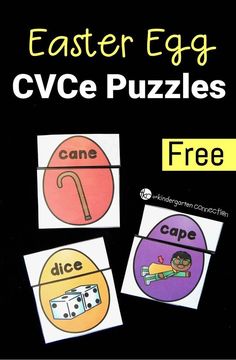 easter egg cvce puzzles for kids