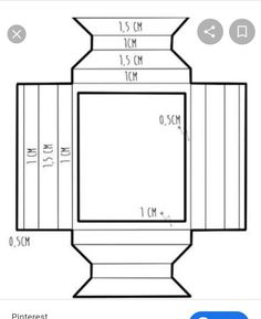 a drawing of a vase with measurements for the top and bottom part, on an iphone screen