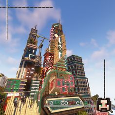 Cyberpunk Skyscraper, Punk House, Minecraft Building Guide, Cyberpunk Inspiration, Gamer Stuff, Minecraft Server