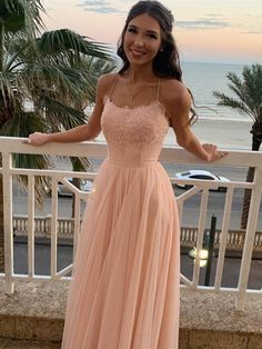 A Line Backless Pink Lace Long Prom Dresses, Pink Lace Formal Dresses, Pink Evening Dresses Formal Dresses Pink, Prom Dresses Pink, Pink Evening Dress, Lace Formal Dress, Long Prom Dresses, Dresses Pink, Tulle Prom Dress, Wedding Videos, Evening Gowns Formal