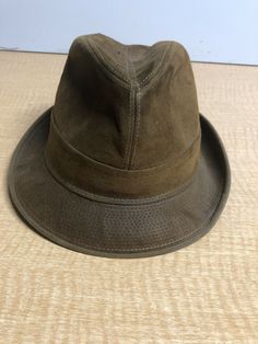 Vintage Bianchi Mens Fedora Genuine Suede Hat Size 6 7/8 Casual Brown Hat For Hunting, Casual Brown Hunting Hat, Vintage Brown Fedora For Spring, Vintage Hat Bands For Outdoor Fall, Vintage Hat Bands For Fall Outdoor, Vintage Hat Bands For Outdoor Fall Events, Vintage Hat Bands For Outdoor Fall Activities, Brown Vintage Fedora For Spring, Vintage Fitted Fedora For Fall