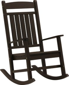 a black rocking chair on a white background