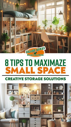 8 tips to maximaze small space.  Creative storage solutions Bulk Storage Ideas Small Spaces, Storage Small House, Small Home Diy, Tiny Home Storage, Storage Ideas On A Budget, Small House Storage, Space Saving Ideas, Space Saving Hacks