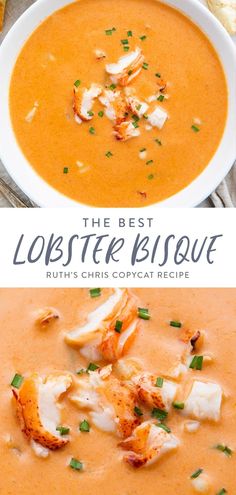 the best lobster bisque is made with fresh seafood and creamy broth