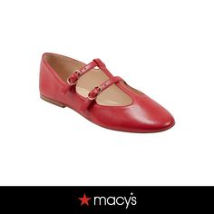 in stock Casual Luxe, T Strap Flats, Dress Flats, Ballet Dress, Marc Fisher, On Repeat, Leather Buckle, Ankle Straps, Leather Flats