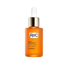 RoC Multi Correxion Revive + Glow Daily Serum with Vitamin C, Paraben-Free, 1.0 fl oz - Walmart.com - Walmart.com Roc Skincare, Vitamin C Face Serum, Anti Aging Face Serum, Tighter Skin, Aging Serum, Luminous Skin, Deep Wrinkles, Vitamin C Serum, Brightening Serum