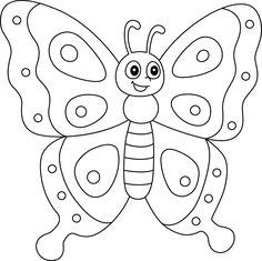 a butterfly that is drawn in the shape of a butterfly with dots on it's wings