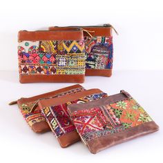 Item Description Item :- 1 PC Afghani Embroidered Bag Color     :-   Brown Color Material :-   Roan Leather, Cotton Fabric, Multi Colored Threads Dimension: Length : 8.5" Inches (20 CM) Height : 6.5" Inches  (10 CM)   Product Description  * Made with Vintage Cotton Fabric Afghani Embroidered Clutch / Hand Bag. * Bag Has Multi Colored Patchwork Embroidery Pattern. * Bag closes with a High Quality Zipper. * Bag Has small Pocket Inside For Valuable Things. * Patches used for creating this masterpiece are from antique vintage material / old material. * A Perfect Hand Bag / Wallet / Purse / Clutch Bag give to elegant look. * Due to handwork and vintage material some imperfection will be there which is not considerable as a Damage.   Note- * International buyers are responsible for their countri Embroidered Clutch Bag, Patchwork Embroidery, Pattern Bag, Embroidered Clutch, Vintage Material, Embroidered Bag, Zipper Bag, Purse Clutch, Bag Bag