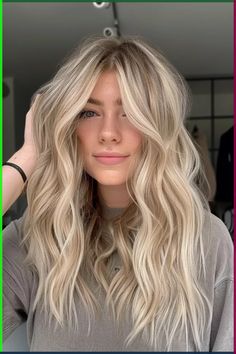 Looking for cute and easy hairstyles for medium hair? Discover 10 stunning hair ideas that are perfect for any occasion, including simple summer braids and effortless styles. These trendy and chic hairstyles are ideal for medium-long hair and will keep you looking fabulous all season long. #HairStyles #HairIdeas #CuteHairstyles #MediumHair #EasyHairstyles #SummerBraids Hair Highlights For Light Hair, Blonde Balayage On Light Hair, Highlight Hair Ideas Blonde, Long Balayage Hair Blonde, Blond Inspo Hair, Blonde Hair Inspo Highlights, Highlight In Hair, Blonde Hair With Blended Roots, Blonde With Natural Roots