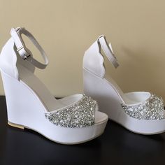 6 cm , 8 cm , 10 cm , 11 cm 12 cm , 13 cm and 14cm heel length options White and ivory color options Wedding Shoes Heels White, Bride Shoes Wedges, Wedge Sneakers Outfit, Wedding Shoes Ivory, Bridal Shoes Wedges, White Wedge Shoes, Bridal Wedges, Wedding Platform, Wedding Wedges