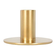 a gold candle holder on a white background