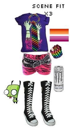 High Converse Outfit, Scene Core, Scene Kids, Scene Emo, Outfits With Converse, Alt Fashion, Hippie Outfits