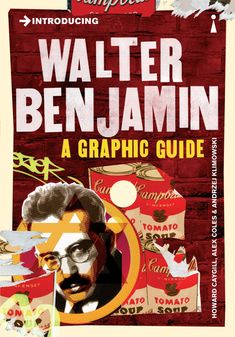 the cover of walter ben jamin's graphic guide, featuring an image of a man