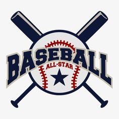 baseball all - star logo with bats and ball