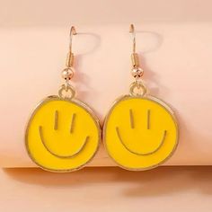 Nwt! Chic Yellow Joyful Alloy Dangle Earrings Size: In Photos Features: New. In Great Condition. Yellow In Color. Alloy Earrings. Dangle Earrings. Hb Bin Smile Earrings, 70s Earrings, Alloy Earrings, Ear Rings, Earrings Color, Earrings Dangle, Gold Yellow, Dangle Earrings, Jewelry Earrings