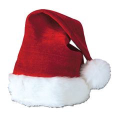 a red and white santa hat on top of a white background