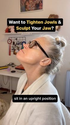 Liz Wadden | Anti-Aging Enthusiast | REMEMBER: If you don’t exercise the muscles below the neck, they become weak & flabby...same thing happens to your face with age😱  Turn… | Instagram How To Strengthen Jawline, Receding Jawline, How To Get A Good Jawline Face Exercises, Sagging Jawline Exercise, How To Have A Defined Jawline, Defined Jawline Exercise, More Defined Jawline, Defined Jawline, Double Chin Exercises