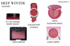 Deep Winter Drugstore Lipstick, Blush For Deep Winter, Deep Winter Blush Color, Deep Winter Makeup Products, Deep Winter Outfit Ideas