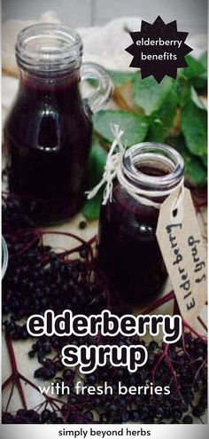 elderberry syrup with fresh berries is an easy way to use elderberries in the kitchen