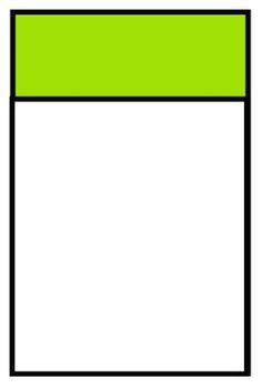 a green and white rectangle is shown in the shape of an empty rectangle