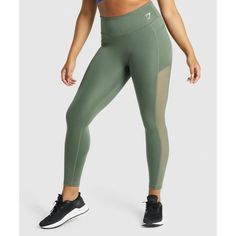 Gymshark Training Mesh Pocket Legging In Green New Without Tags - Original Packaging, No Retail Tags Measurements (Approximate, Laid Out Flat): Waist 11" Inseam 26" Workout Pants Women, Unique Workouts, Green Brands, Pants And Leggings, Pocket Leggings, Body Fit, High Waisted Leggings, The Gym, Workout Pants