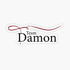 team damon sticker on a white background