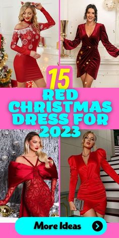 red christmas dresses for women to wear in the new year