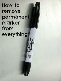 a pen sitting on top of a piece of paper with the words how to remove permanent marker from everything