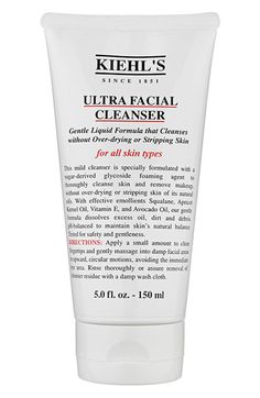 Kiehl's Since 1851 Ultra Facial Cleanser available at #Nordstrom Gentle Face Wash, Gentle Facial Cleanser, Best Face Wash, Mild Cleanser, Natural Exfoliant, Skin Cleanser Products, Gentle Cleanser, Soften Skin, Best Face Products