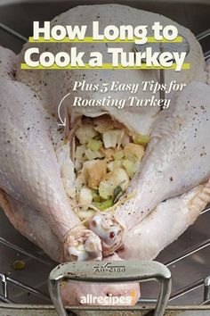 the cover of how long to cook a turkey plus easy tips for roasting turkey