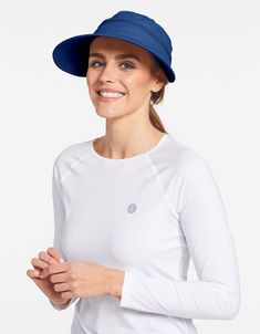 UPF 50+ Sun Protective Visor For Women | Sun Hat | Solbari - Solbari USA Sporty Sun Hat With Upf 50+ For Sports, Wide Brim Upf 50+ Visor For Travel, Sports Visor Sun Hat, Upf 50+ Visor For Summer Travel, White Visor With Upf 50+ For Outdoor, White Outdoor Visor With Upf 50+, Sporty Sun Hat With Uv Protection, Spring Sun Hat With Uv Protection For Sports, Adjustable Sun Hat With Uv Protection And Curved Visor