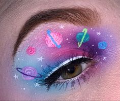 Crazy Eye Makeup, Applying Eyeshadow, Space Makeup, Indie Makeup, Eye Makeup Pictures