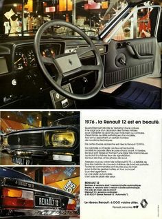 the interior of an old car is shown in this ad for reloy's