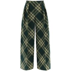 Burberry Pants Crafted In Light Wool With Check Pattern All Over, Characterized By A Flared Cut Enhanced By Front Pleats. They Feature Closure With Zipper Fly And Tab With Hook And Button, Side Slash Pockets, Belt Loops And A Back Welt Pockets. The Model Is 177 Cm Tall And Wears Size Uk 6. Size Type: Uk Material: 100%Wo Sku: 241481dpn000004-B8682 Welcome To The Official Luosophy Poshmark Closet! Luosophy Is A Luxury Brand Reselling Company Founded In San Diego, Ca From 2016. All Our Products Are Burberry Jeans, Burberry Pants, Womens Palazzo Pants, Pleated Jacket, Trouser Pocket, Nike Air Max Tn, Burberry Jacket, Green Brands, Wool Trousers