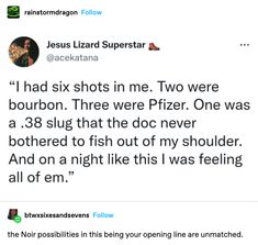 two tweets on twitter with the caption jesus lizard superstar