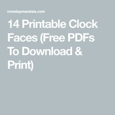 14 Printable Clock Faces (Free PDFs To Download & Print) Clock Stencils Free Printable, Clock Faces Printable Free Vintage, Blank Clock Faces Free Printable, Free Clock Face Printables, Printable Clock Faces Free, Clock Template Free Printable, Clock Faces Printable Free Templates, Blank Clock Faces