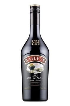 a bottle of bailey's original irish cream liqueur on a white background