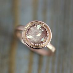 14K rose gold and Oregon sunstone engagement ring Sunstone Engagement Ring, Depoe Bay, Vintage Inspired Engagement Rings, Oregon Sunstone, Rose Gold Halo, Desert Sun, Engagement Ring Rose Gold, Harry Winston, Alternative Engagement Rings