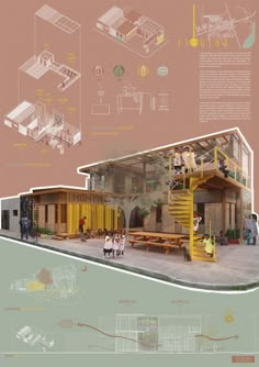 an architectural diagram shows the various parts of a house and how they are used to build it