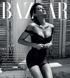 an image of a woman on the cover of bazaar magazine