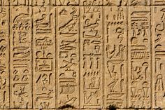 an ancient egyptian hieroglyphic with writing on it