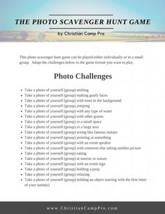 the photo scavenger hunt game by christian comp pro is available for free