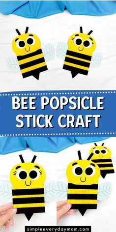 Let’s celebrate the arrival of the season by doing a fun kids craft project with the kids! Break out the paint brushes and popsicle sticks to make this bee popsicle stick craft for kids that’s as adorable as it is fun. Kids will transform ordinary supplies into buzzing bees that are sure to bring smiles to their faces. And if your little ones are buzzing with excitement about all things bee related, check out our other bee activities and spring crafts for kids. Popsicle Stick Craft, Bumble Bee Craft, Spring Crafts Preschool, Spring Activity, Bee Activities, Kids Craft Supplies, Craft Easy