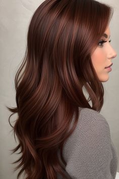 Chocolate Copper Hair Color Ideas That Will Make You Turn Heads Chocolate Cooper, Cooper Hair, Winter Hair Colors, Rambut Brunette, Hair Color Auburn, Copper Hair Color, Red Heads, Winter Hair Color, Hair Color Highlights