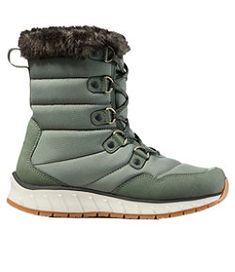 #LLBean: Women's Snowfield Insulated Boots, Mid Casual Green Insulated Waterproof Boots, Insulated Green Winter Boots, Ll Bean Mountainside Boots, Insulated Lace-up Walking Boots, Best Winter Boots Women L.l.bean, Boots On Sale, Insulated Boots, Commute To Work, Sale Sale