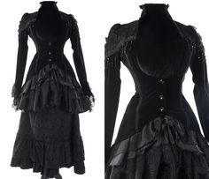 Gothic Attire, Dracula Clothing, Goth Fashion Punk, Charm School, Gothic Clothing, Gothic Makeup, Steampunk Costume, Medieval Clothing, Goth Aesthetic