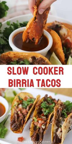 this slow cooker burrito tacos recipe is so easy to make